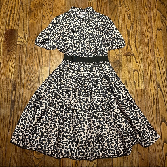 NWT DICE KAYEK leopard print midi dress - Size 40 / US 8 - Picture 2 of 5